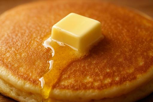 パンケーキバター溶ける瞬間超接写の写真