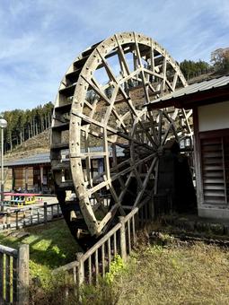 11月　秋の竹田水車メロディーパーク 竹田水車メロディーパーク,自然,水車の写真素材