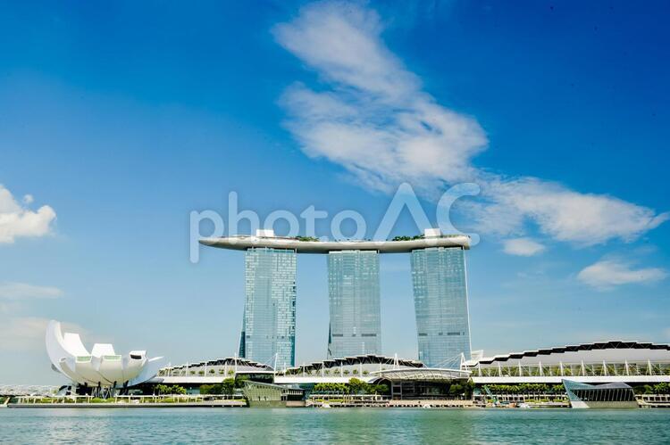 マリーナベイサンズの見える場所 シンガポール,海外,観光の写真素材