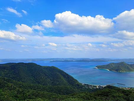 奄美自然観察の森から眺める龍郷湾 奄美自然観察の森,自然,景色の写真素材