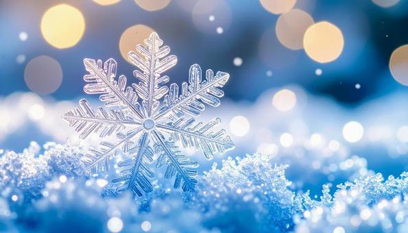 幻想的な雪の結晶クローズアップ 幻想的な雪の結晶クローズアップの写真