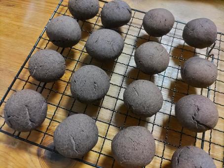 ココア味のポンデケージョ ココア味のポンデケージョ ポンデケージョ,ココア,パンの写真素材