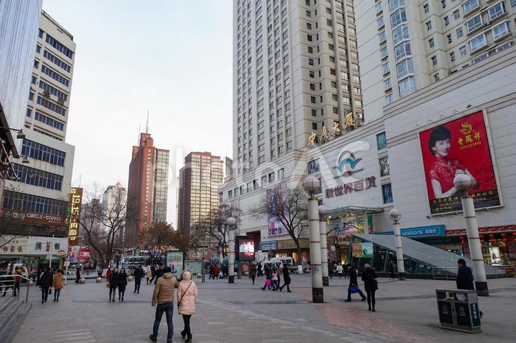 中国甘粛省蘭州の街並み 中国,甘粛省,蘭州の写真素材