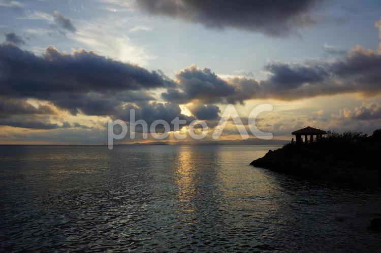 石垣島夕暮れ時 日本,沖縄,石垣島の写真素材