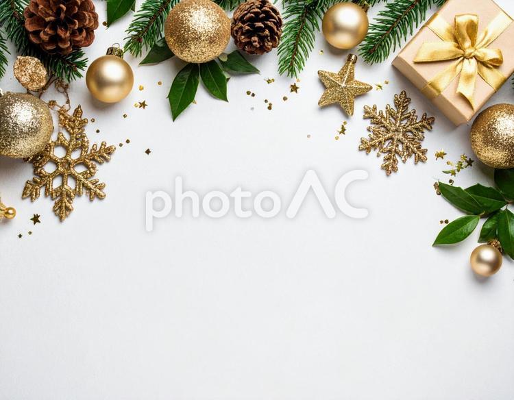 クリスマス感のあるテキストスペースの素材 冬,フレーム,テキストスペースの写真素材