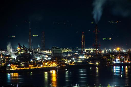 水島展望台からの夜景の写真