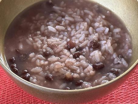 小豆がゆ 小豆がゆの写真