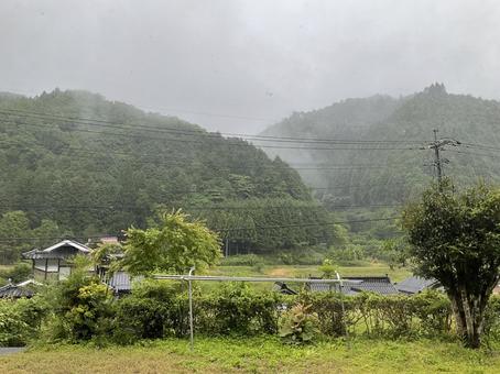 山の霧 山の霧 山里,山,霧の写真素材