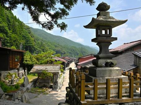 奈良井宿 鎮神社 奈良井宿 鎮神社 奈良井宿,宿場町,宿場の写真素材