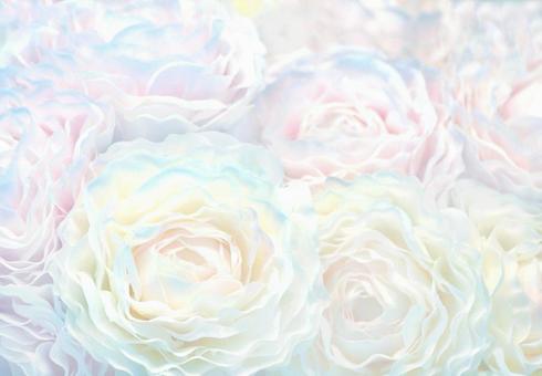 たくさんの淡いパステルカラーの花々 ばら たくさんの淡いパステルカラーの花々 ばらの写真