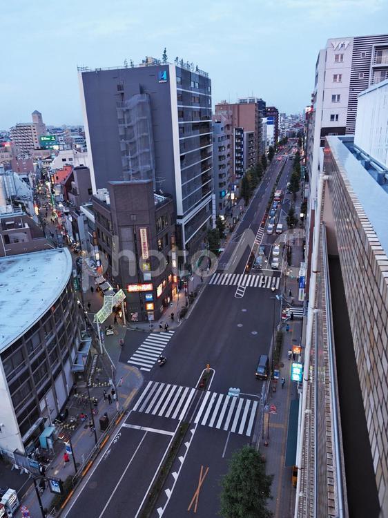 夕日に染まる街 都市風景,東京,都会の写真素材