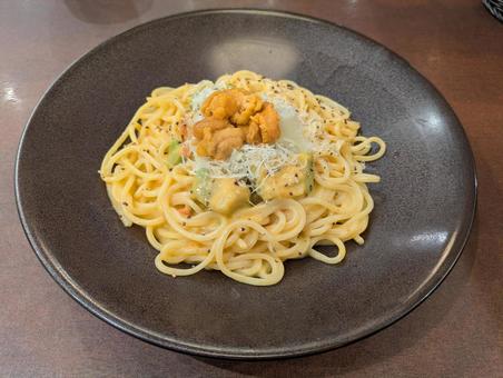 うにクリームパスタ うにクリームパスタ パスタ,ランチ,イタリアンの写真素材