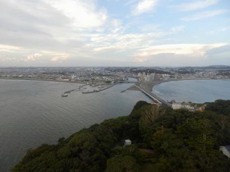美しい江の島の入り江 江の島,神奈川,観光地の写真素材