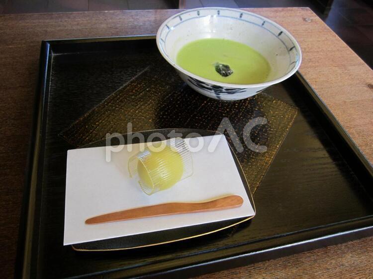 和菓子とお抹茶 和菓子,茶道,練りきりの写真素材