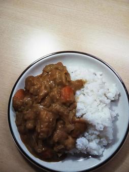 カレーライス　② カレー,カレーライス,ポークカレーの写真素材