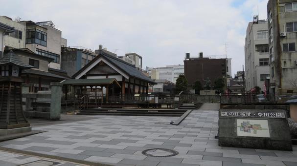 北ノ庄城 城跡の風景 北ノ庄城 城跡の風景 北ノ庄城,柴田勝家,お市の方の写真素材