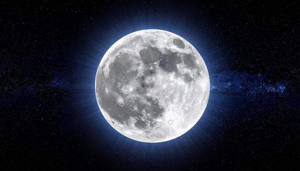 星々と共に輝く神秘的な満月 星々と共に輝く神秘的な満月の写真