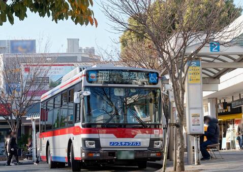 路線バス12 路線バス,東急バス,通勤の写真素材
