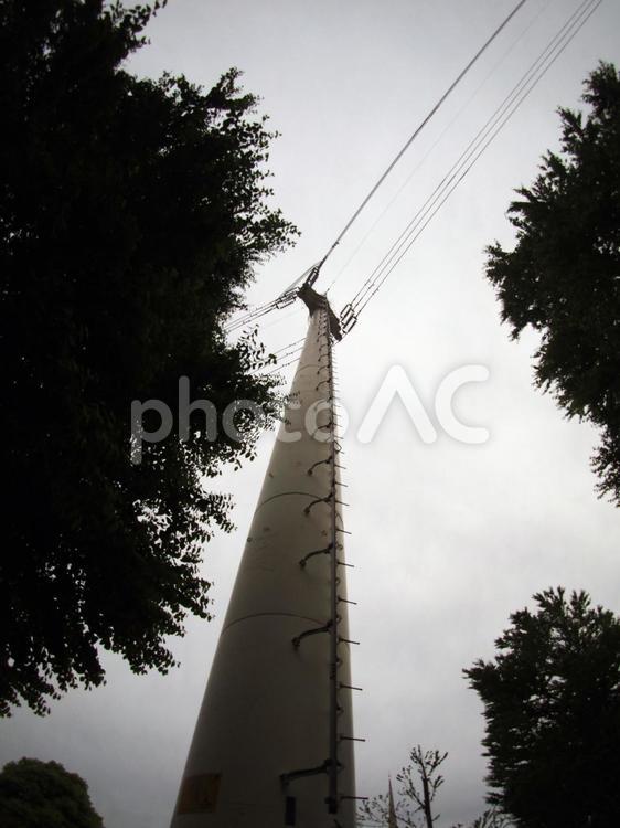 鉄塔がある風景 鉄塔,送電線,電線の写真素材