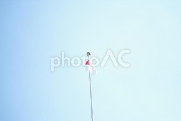 青空にはためく日本国旗 日の丸,国旗,青空の写真素材