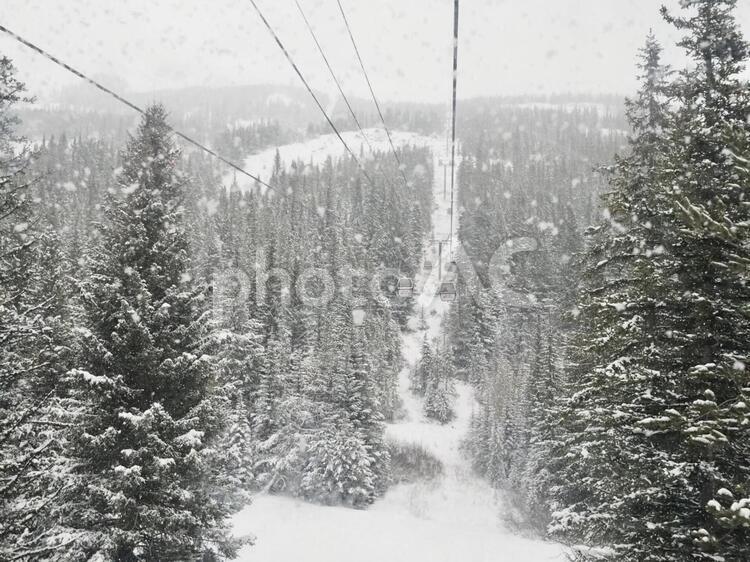 雪国 雪国,ゴンドラ,ロープウェイの写真素材