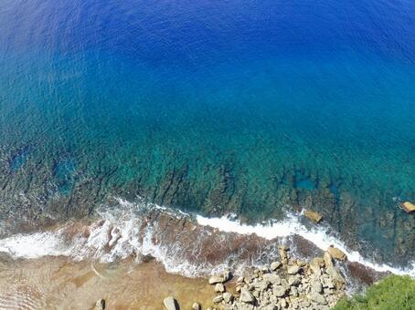 海を上から撮った写真 海を上から撮った写真の写真