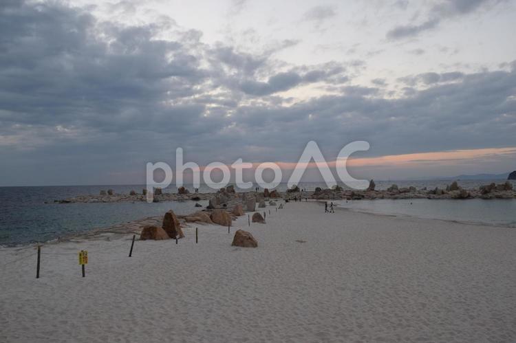 【和歌山】白浜の風景 白浜,砂浜,海の写真素材