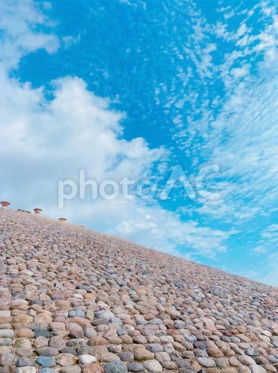 五色塚古墳と青空 五色塚古墳,そら,青空の写真素材