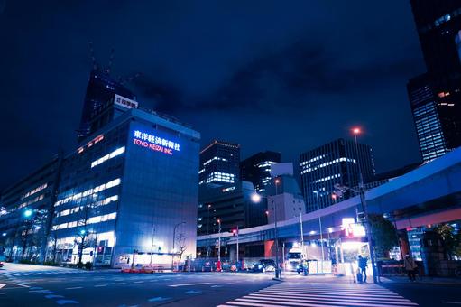 日本橋の夜景(東京都) 日本橋の夜景(東京都)の写真