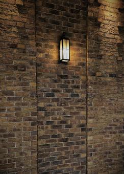 Brick wall and streetlight, JPG