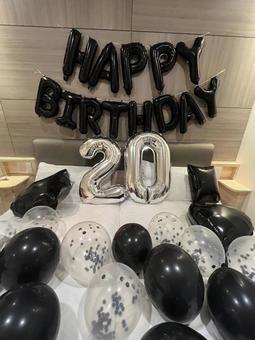 20歳の誕生日 誕生日,バルーン,風船の写真素材