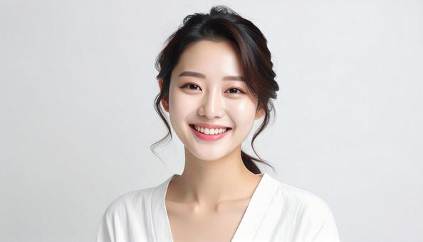 清潔感のある若い女性の写真