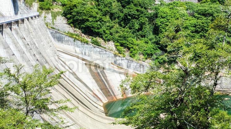 福島県・宮下ダム ダム,宮下ダム,福島県の写真素材