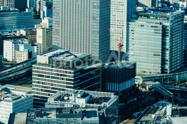横浜ランドマークタワーから見える街並み 横浜,街並み,横浜市の写真素材