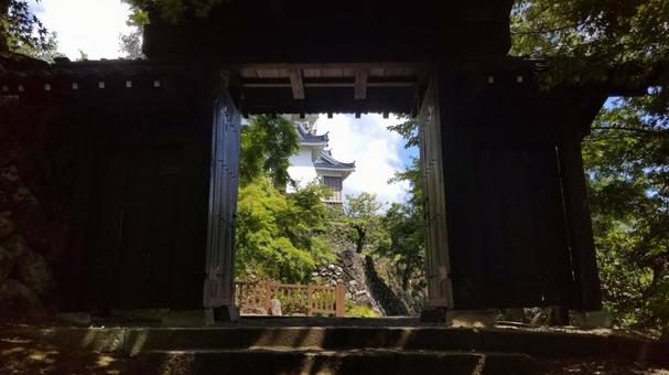 越前大野城(城門)02 越前大野城(城門)02 越前大野城,福井県,大野市の写真素材