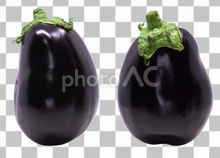 【切り抜きPSD】茄子 夏なす,野菜,食べ物の写真素材