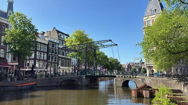 【Holland】Amsterdam 【Holland】Amsterdam オランダ,アムステルダム,運河の写真素材