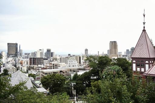 神戸の綺麗な景色 町並み,のんびり,ビルの写真素材