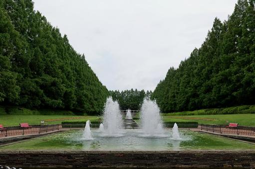 相模原公園のフランス式庭園の噴水 相模原公園のフランス式庭園の噴水の写真