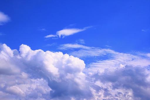 Sky images and background materials/Sky clouds from summer to early autumn, sky, cloud, summer sky, JPG