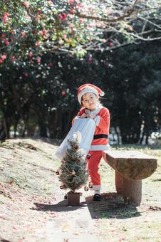 little santa with presents, рождество, рождественская елка, санта, JPG