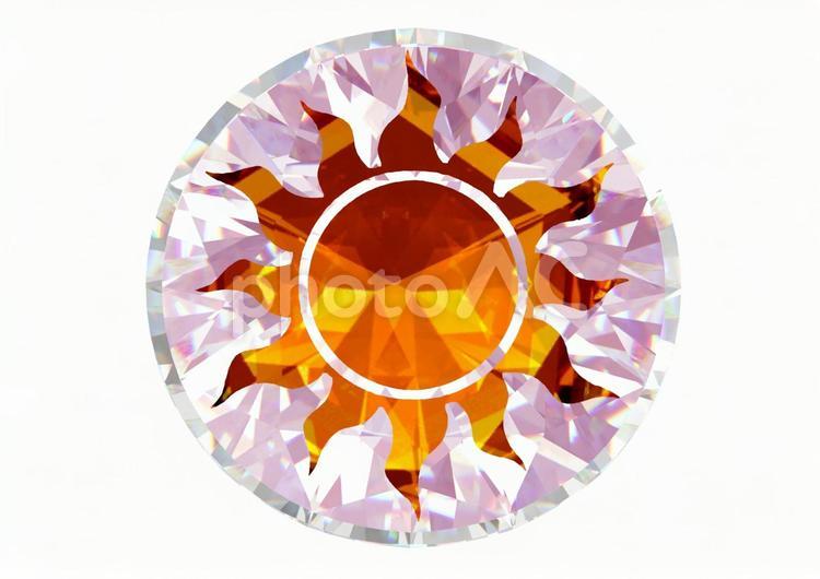 宝石素材　太陽のエンブレム 宝石素材,エンブレム,太陽の写真素材