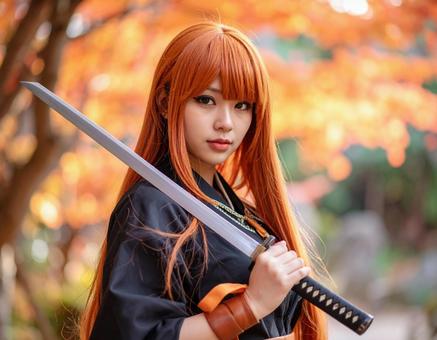 コスプレイヤー・彼女は刀剣戦士の写真