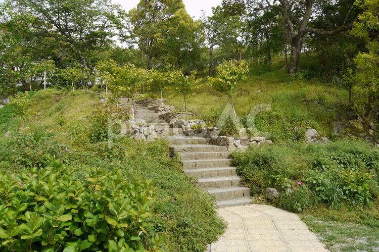 長崎の階段のある公園 長崎,公園,階段の写真素材
