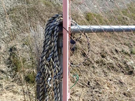 束ねられたトラロープ トラロープ,縄,綱の写真素材