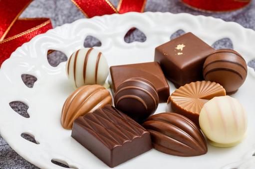 バレンタインチョコレートのクローズアップ バレンタインデー,チョコレート,バレンタインの写真素材