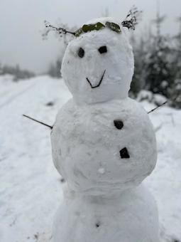 雪だるま 雪だるまの写真