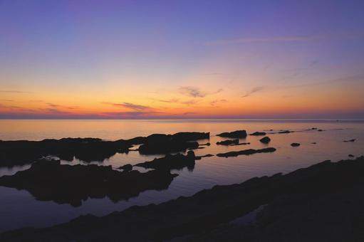 Magic Hour from Benkei's Washing Rock② Fukui, JPG