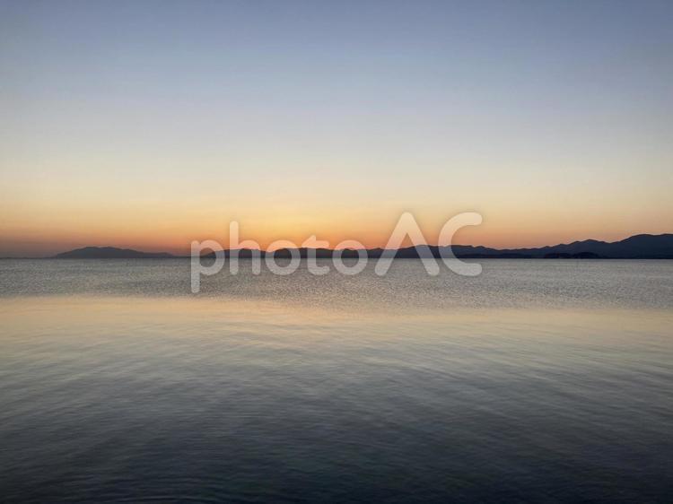 宍道湖の夕暮れ 宍道湖,松江,夕暮れの写真素材