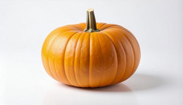 白い背景に黄色いかぼちゃの写真